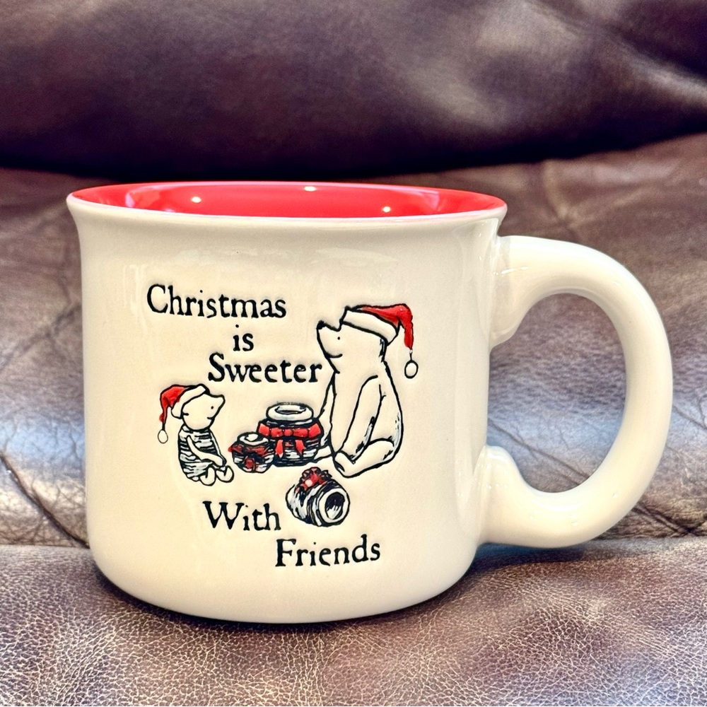 Christmas is Sweeter with Friends - Life is Good Winnie the Pooh Holiday Mug